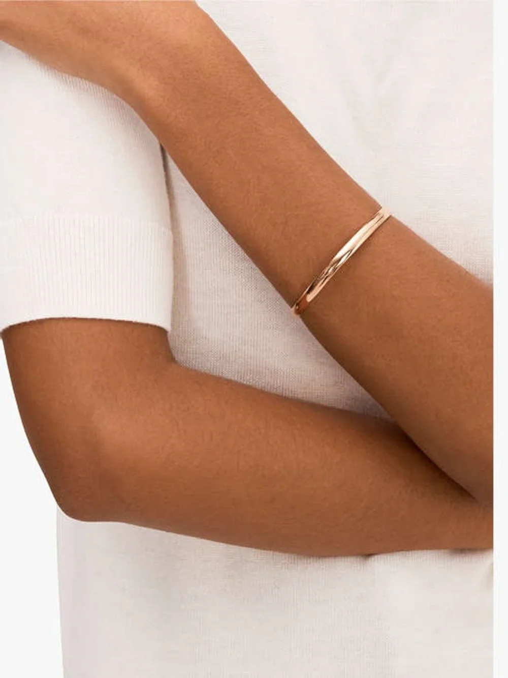 NWT Kate Spade Rose Gold Bangle “ stop and smell the roses” - Picture 3 of 10
